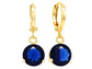 Blue gem yellow gold earrings MAIN