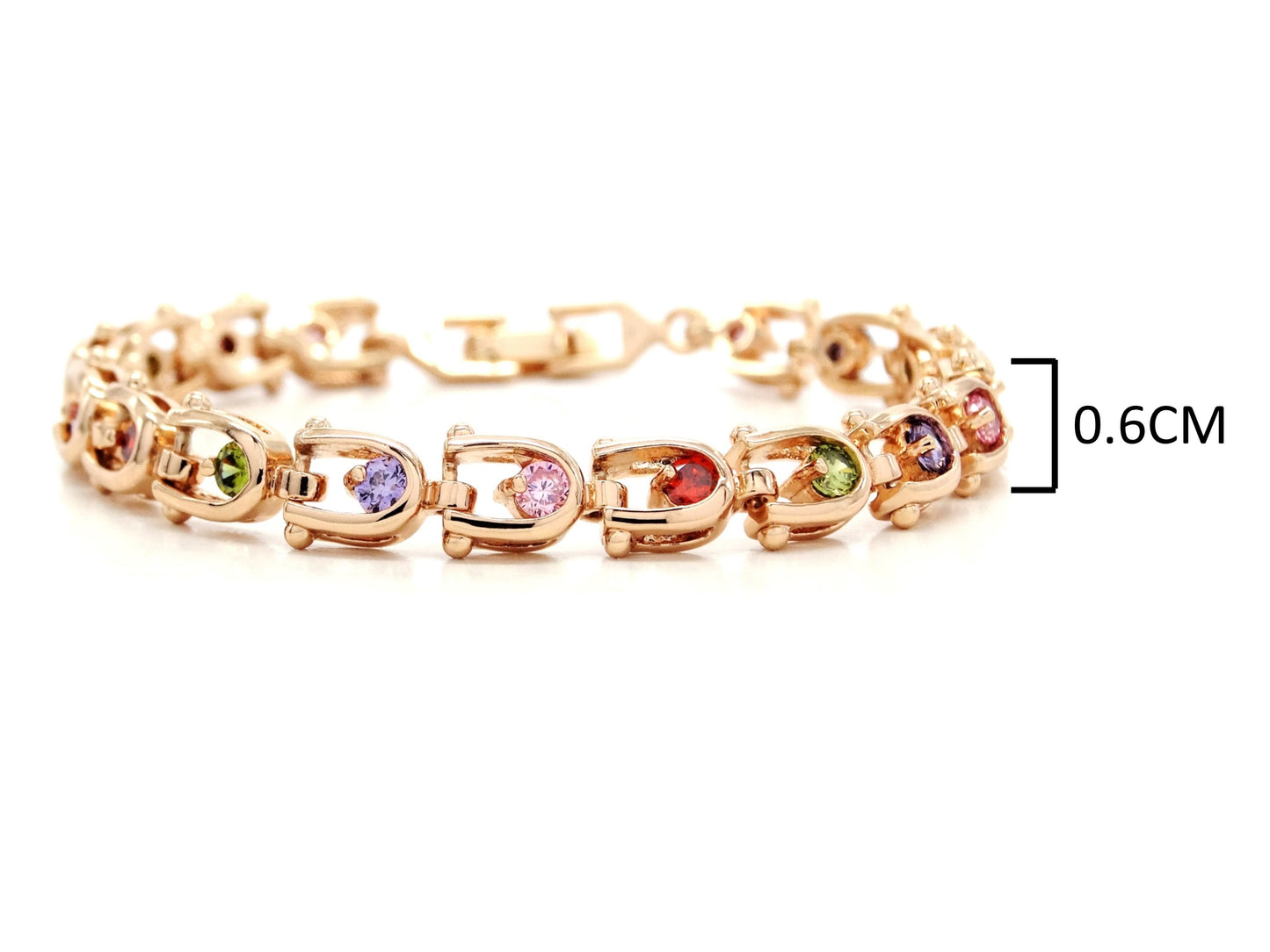 Rose gold different colours bracelet MEASUREMENT