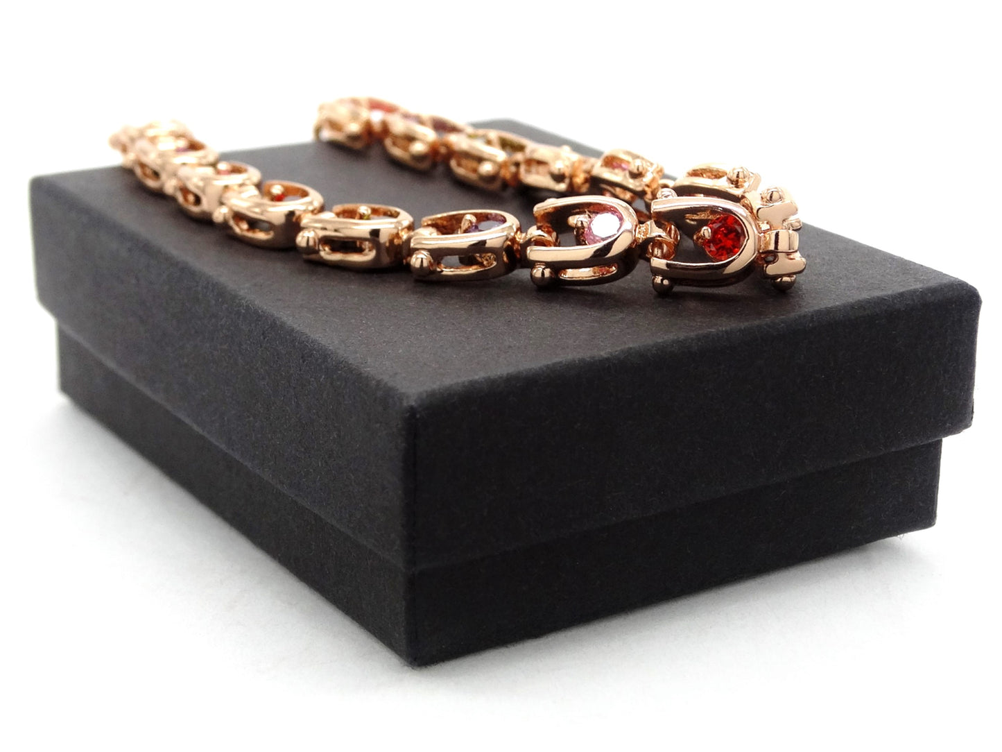 Rose gold different colours bracelet GIFT BOX