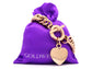 Rose gold double curb link heart bracelet GIFT BAG