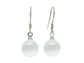 White moonstone ball earrings