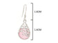 Decorated pink moonstone earrings MEASUREMENT