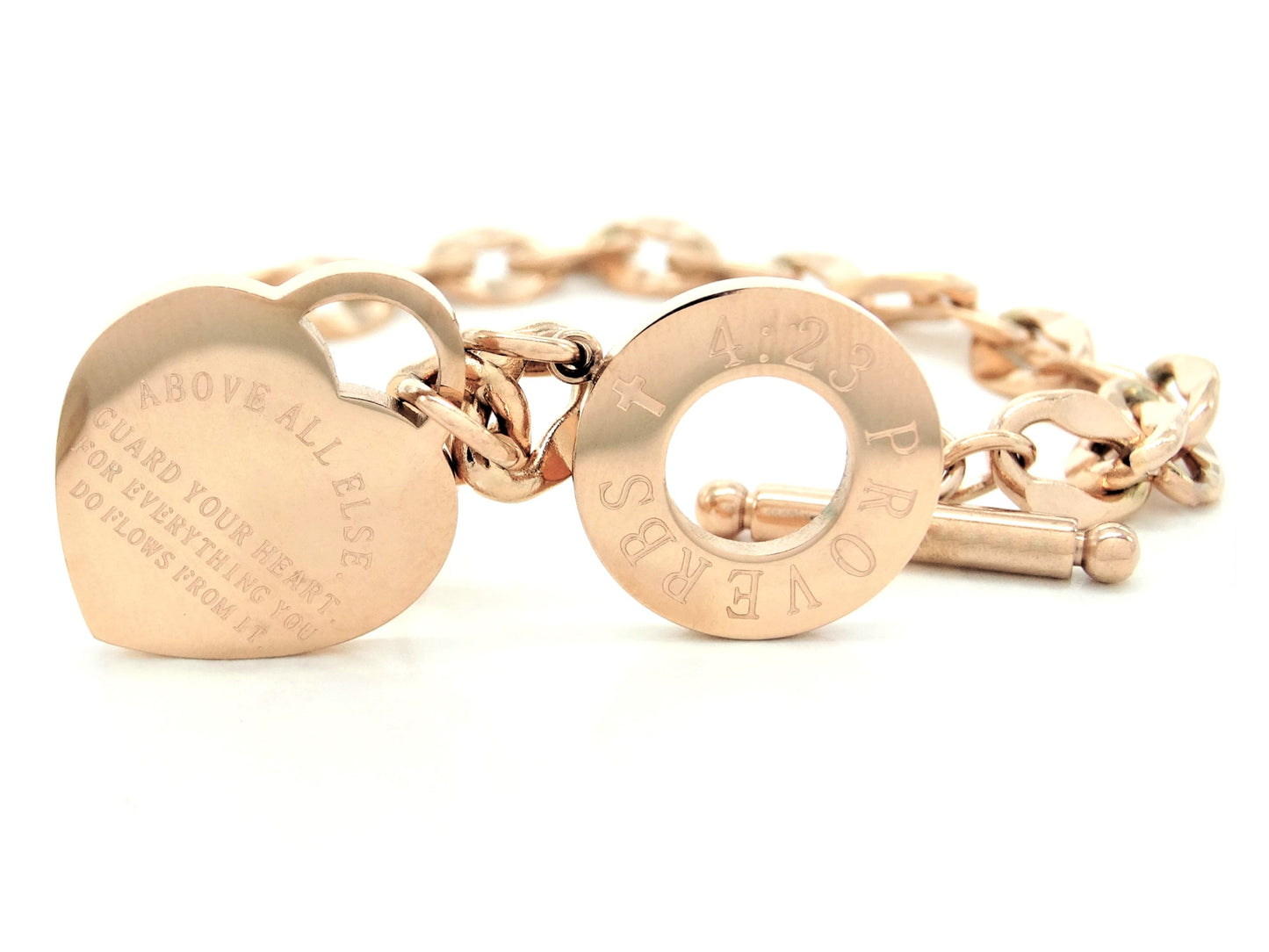 Rose gold proverbs 4:23 jewellery set PENDANT