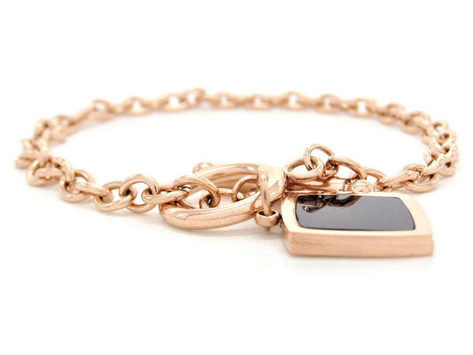 Rose gold black princess moonstone bracelet MAIN