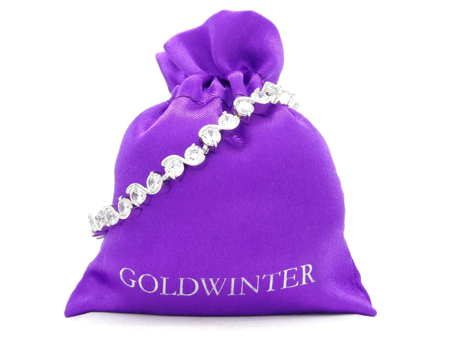 White gold gems bracelet GIFT BAG