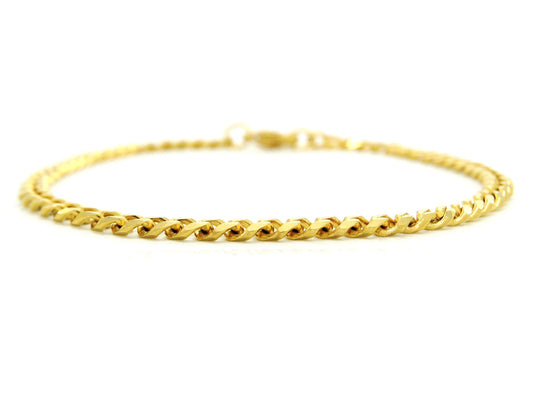 Yellow gold thin chain bracelet MAIN
