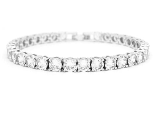 White gold round white tennis bracelet MAIN