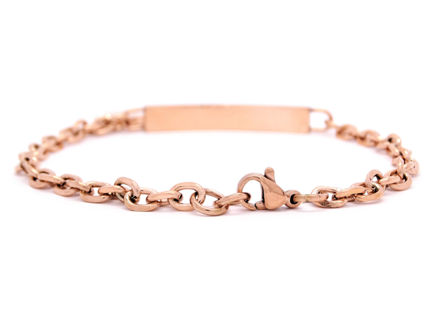 Be happy together engraved rose gold bracelet BACK