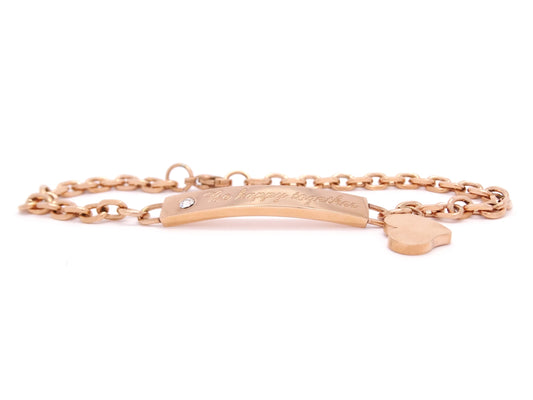 Be happy together engraved rose gold bracelet DISPLAY