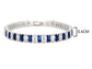 Blue and white baguette tennis bracelet MEASUREMENT