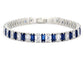Blue and white baguette tennis bracelet MAIN