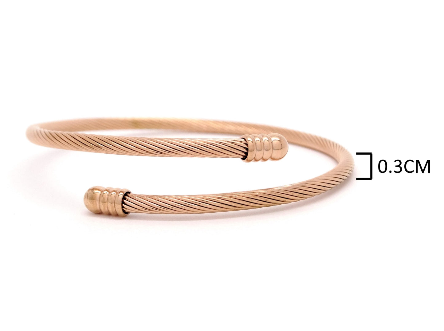 Rose gold cuff bracelet MEASUREMENT