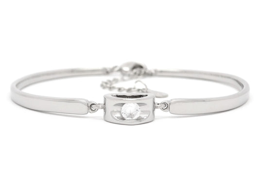 Sterling silver cuff heart bracelet MAIN