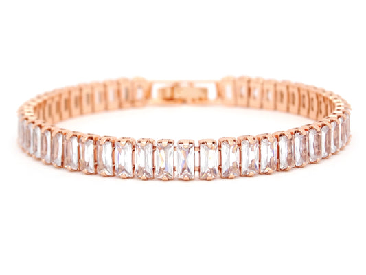 Rose Gold Baguette Tennis Bracelet MAIN
