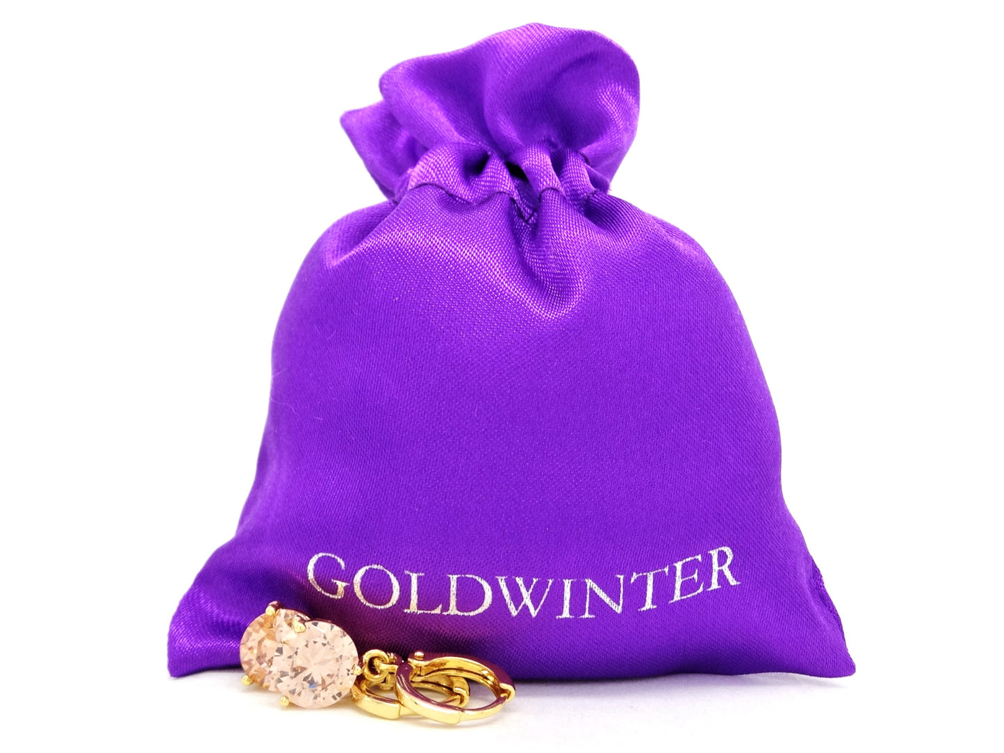Champagne gem gold earrings GIFT BAG