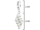 Clear drop baguette white gold necklace and earrings MEASUREMENT