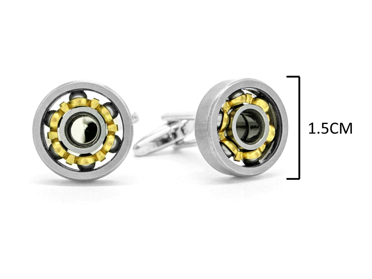 Stainless steel car ball bearings cufflinks MEASUREMENT