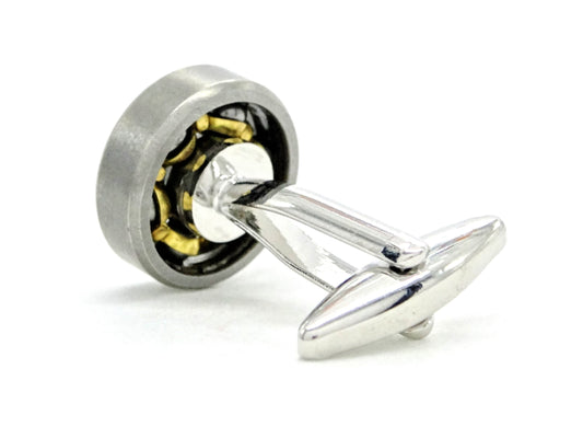 Stainless steel car ball bearings cufflinks BACK
