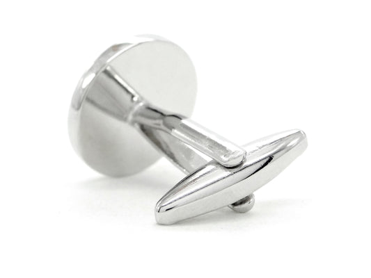 Sterling silver button cufflinks BACK