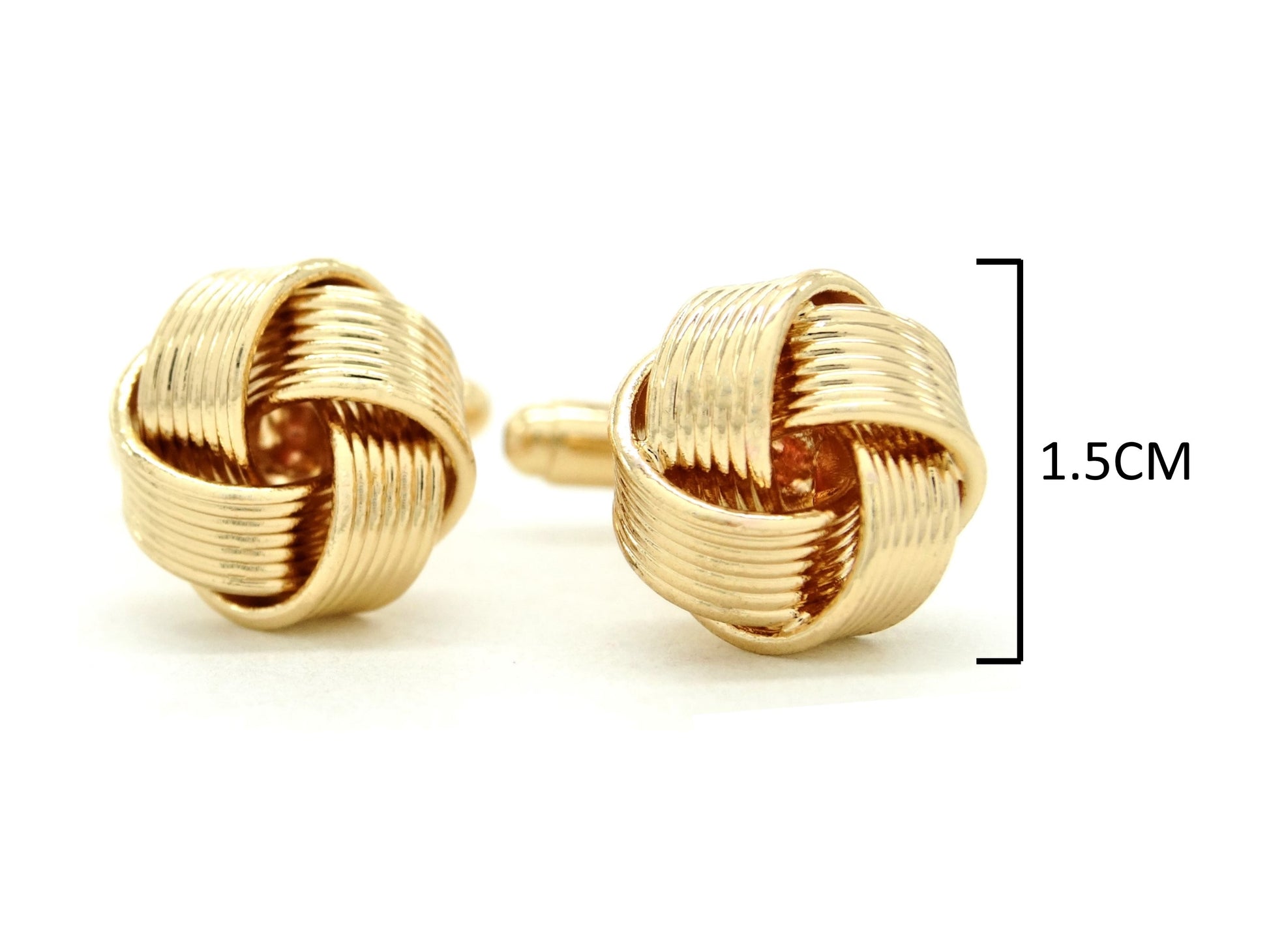 Yellow gold rope cufflinks MEASUREMENT