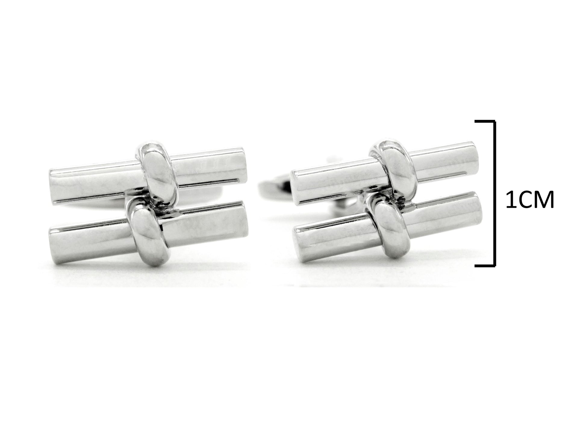 Sterling silver rod cufflinks MEASUREMENT