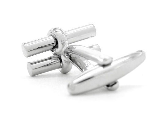 Sterling silver rod cufflinks BACK