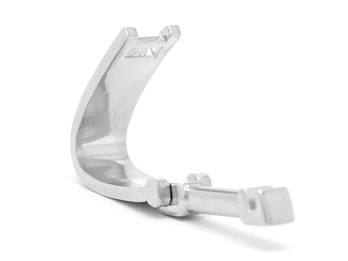 White gold timeless cufflinks BACK