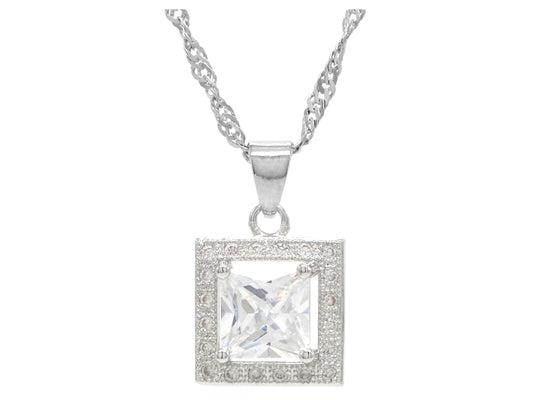 Sterling silver princess gem necklace MAIN