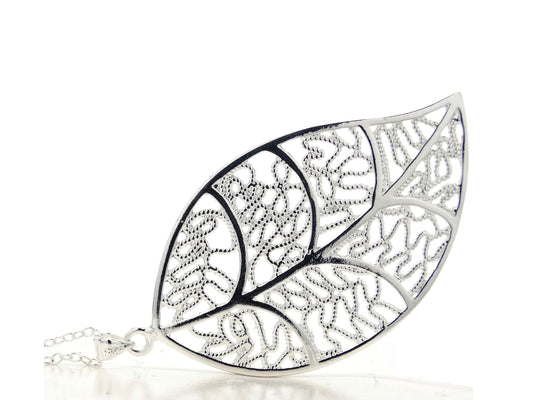 Silver Leaf Necklace