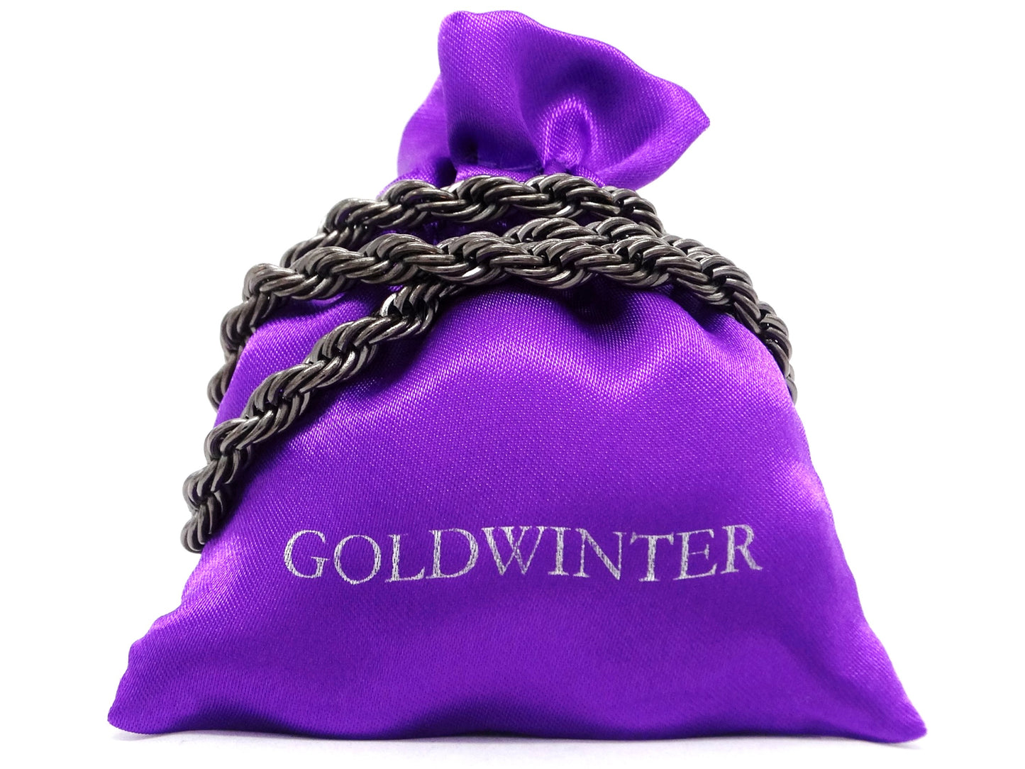 Black steel rope necklace GIFT BAG