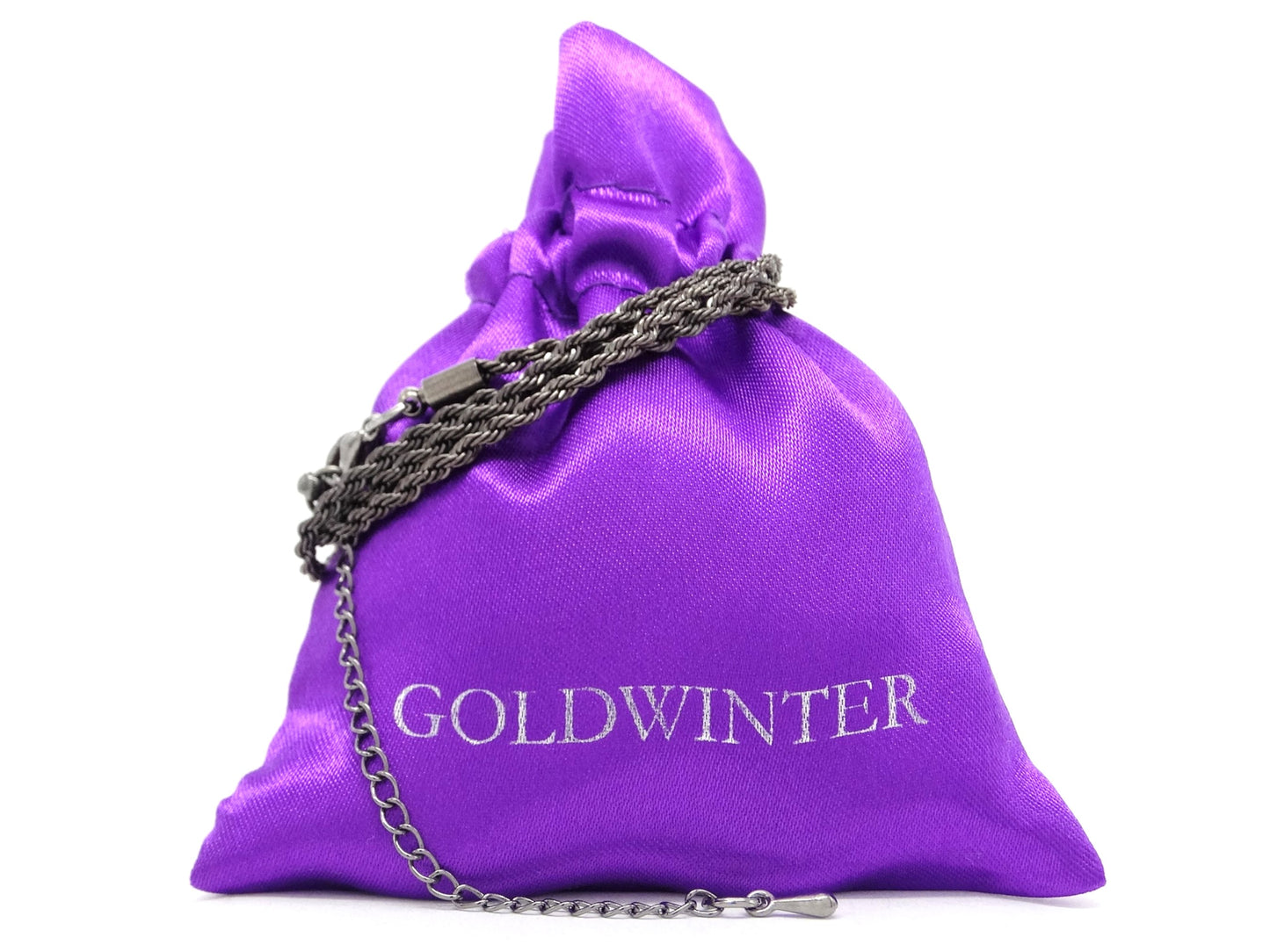 Black steel thin rope necklace GIFT BAG