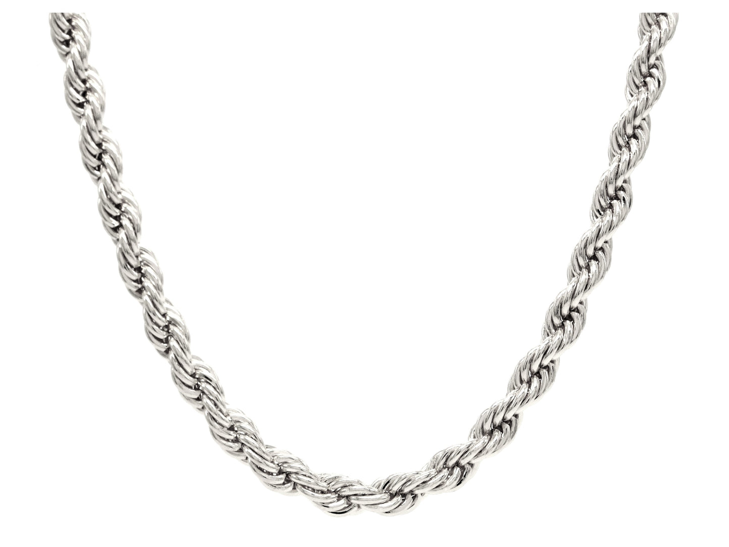 Sterling silver thick rope necklace MAIN