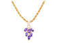 Purple leaf gold necklace MAIN