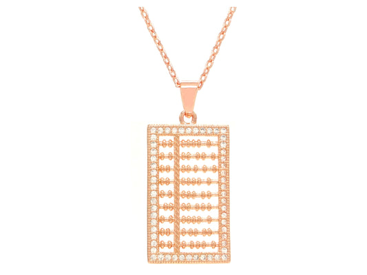 Rose gold abacus necklace MAIN