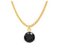 Black gem gold necklace MAIN