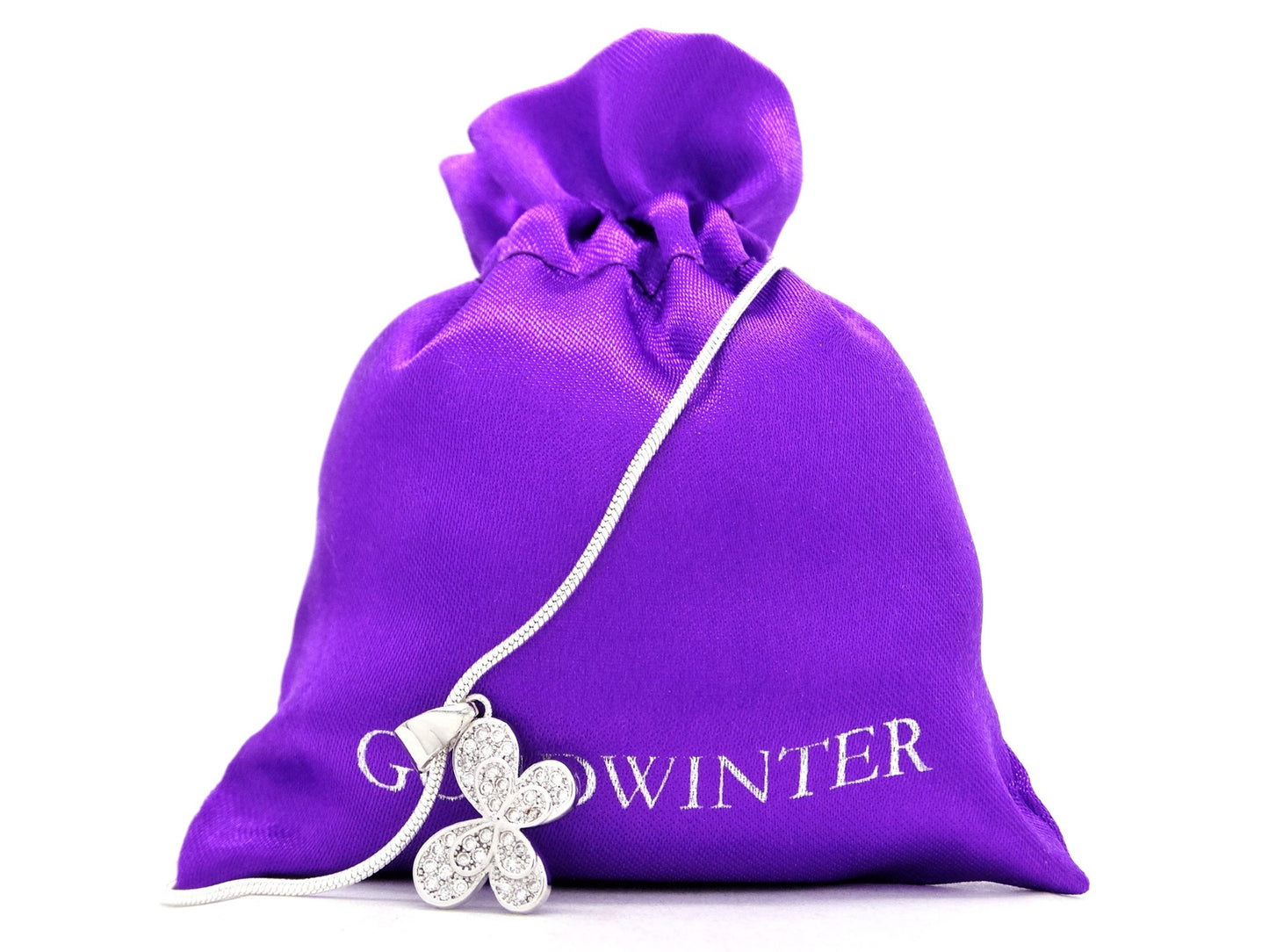 Sterling silver butterfly drop necklace GIFT BAG
