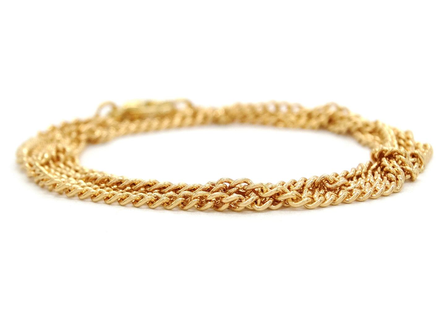 Clear gem gold drop necklace CHAIN