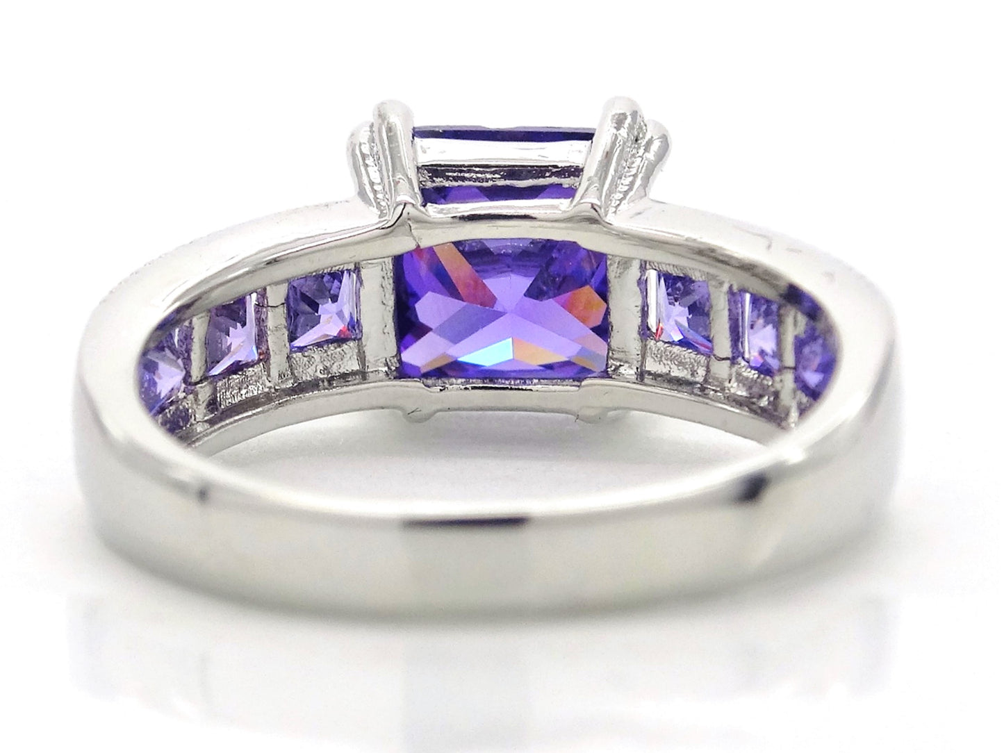 Purple princess silver ring BACK