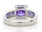 Purple princess silver ring BACK