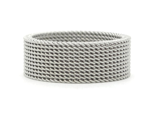 Steel mesh band ring MAIN