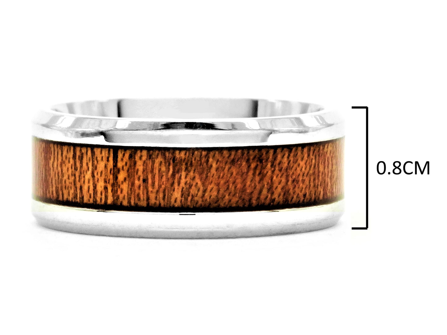 Stainless steel mahogany ring MEASUREMENT