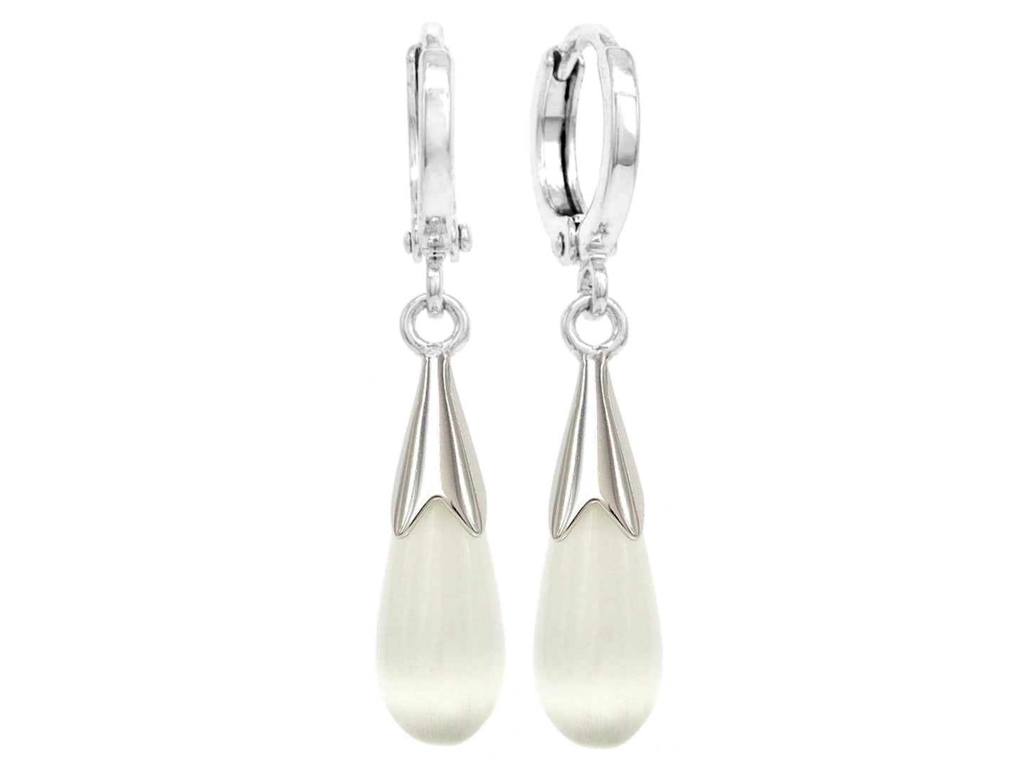 White moonstone hoop fall earrings MAIN