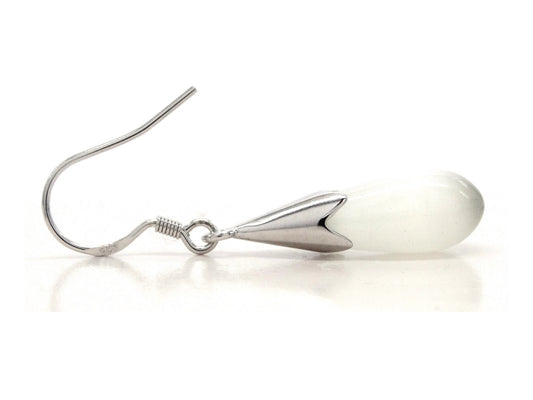 White moonstone fall earrings SIDE