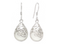 Decorated White Moonstone Earrings