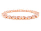 Rose gold bracelet on a white background