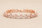 Rose Gold Marquise Flower Gems Bracelet