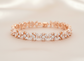 Rose Gold Marquise Flower Gems Bracelet