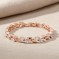 Marquise AAA White Gems Rose Gold Bracelet