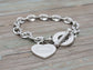 White Gold Proverbs 4:23 Bracelet