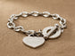 White Gold Proverbs 4:23 Bracelet